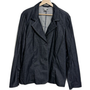 Old Navy Women's Navy Blue Ponte Knit Blazer Jacket 2XL XXL